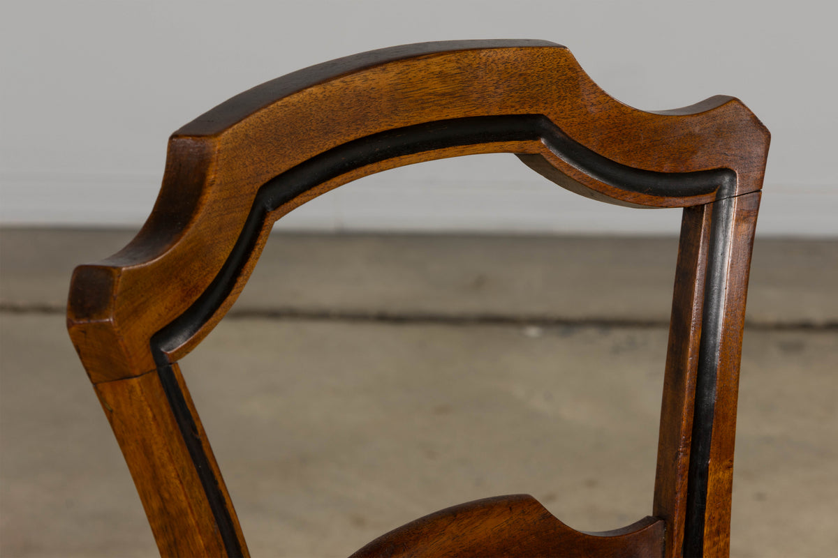 19th Century French Napoleon III Walnut Side Chairs W/ Cane Seats - A Pair