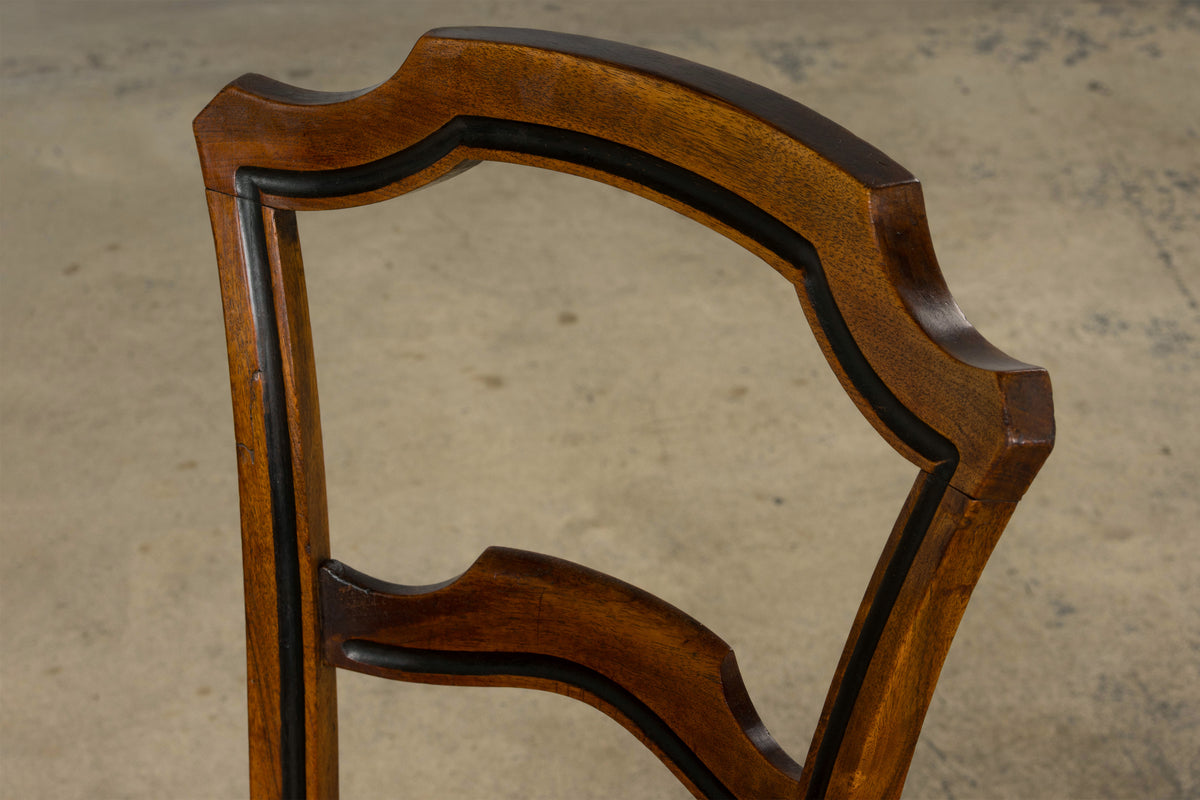 19th Century French Napoleon III Walnut Side Chairs W/ Cane Seats - A Pair
