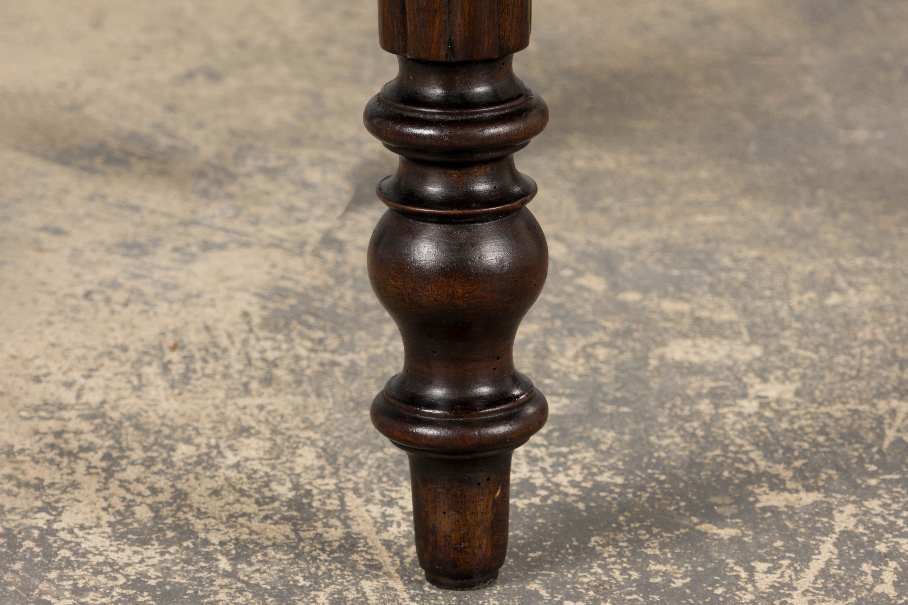 19th Century French Louis Philippe Style Demilune Walnut Folding Console Table