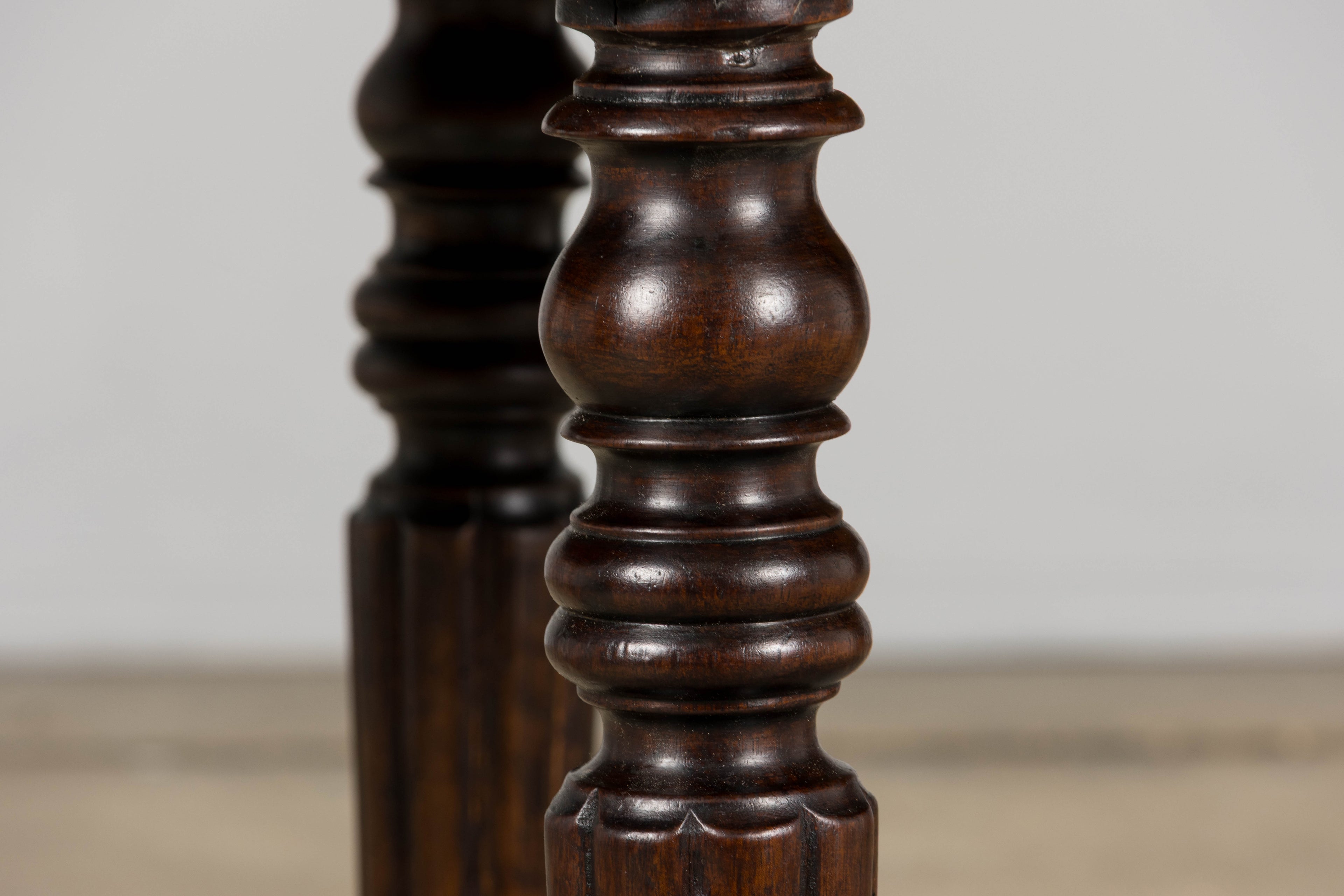 19th Century French Louis Philippe Style Demilune Walnut Folding Console Table