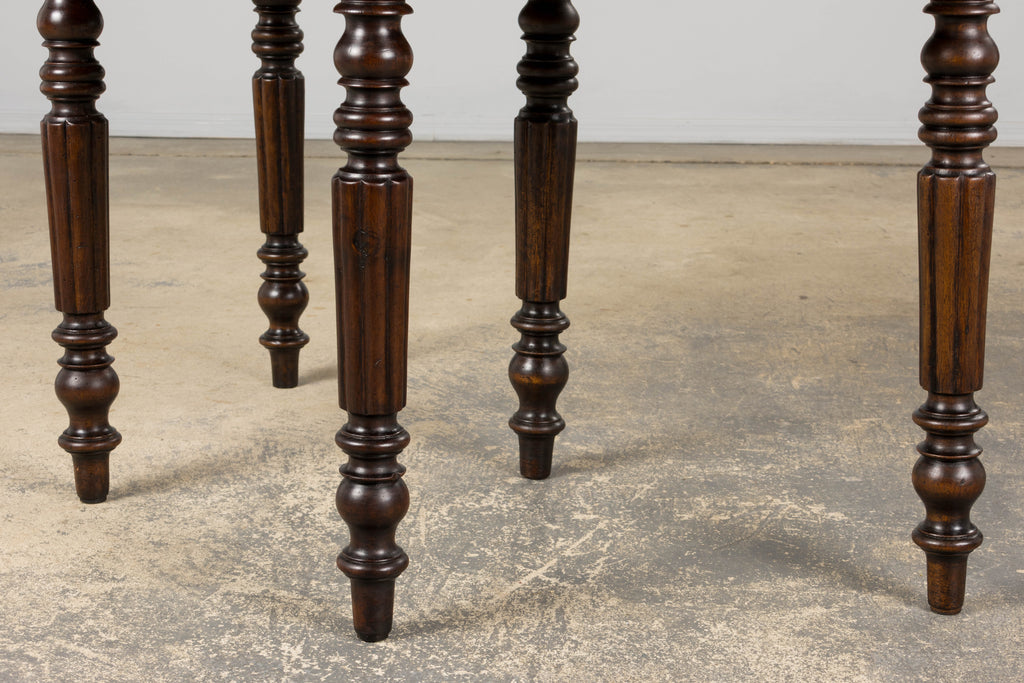19th Century French Louis Philippe Style Demilune Walnut Folding Console Table