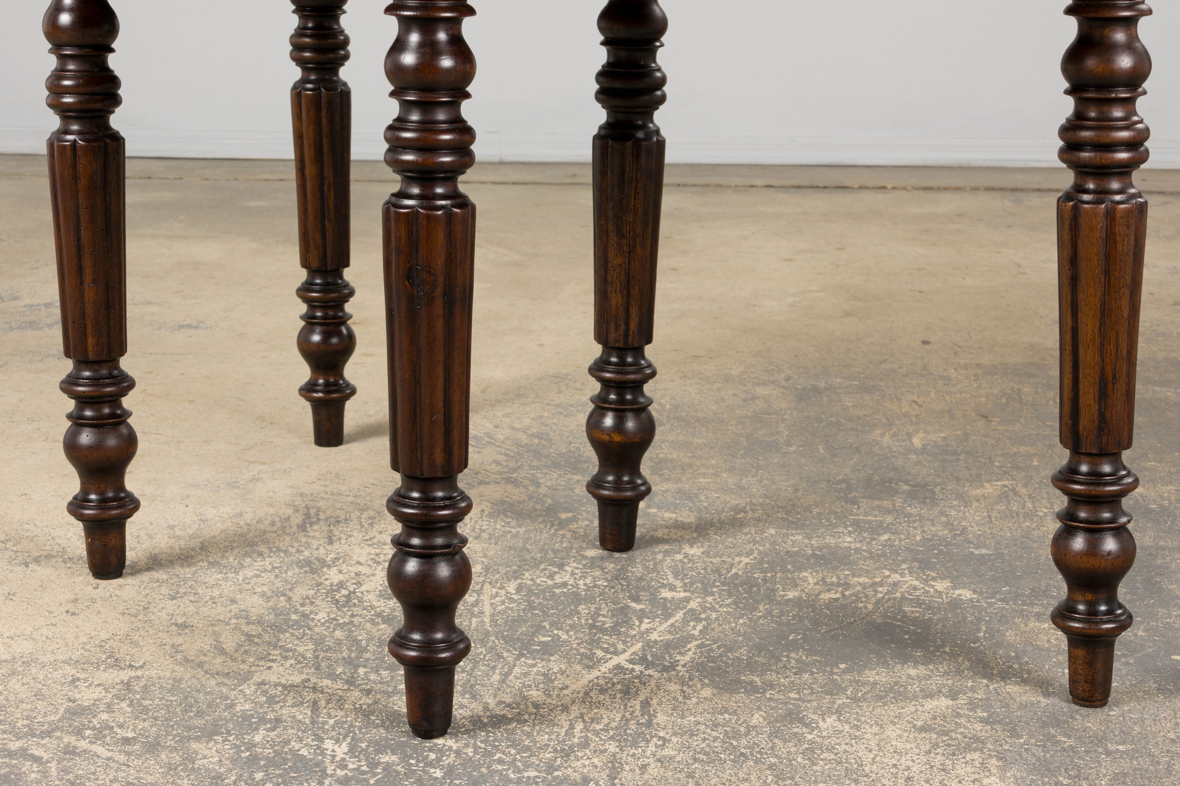 19th Century French Louis Philippe Style Demilune Walnut Folding Console Table