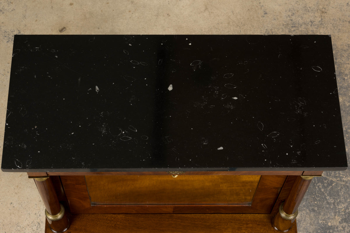 Early 19th Century French Empire Mahogany Secretary W/ Mirror