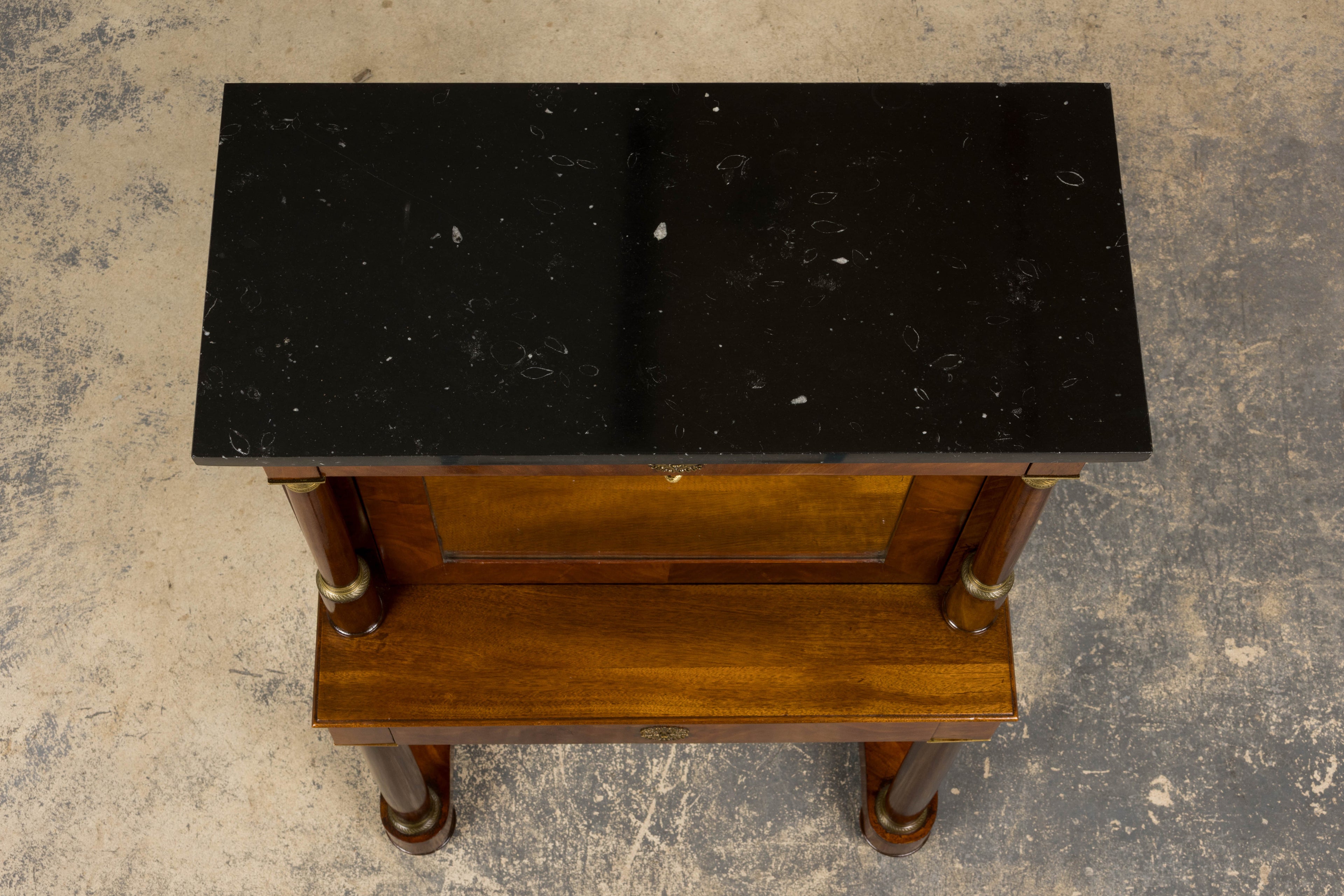 Early 19th Century French Empire Mahogany Secretary W/ Mirror