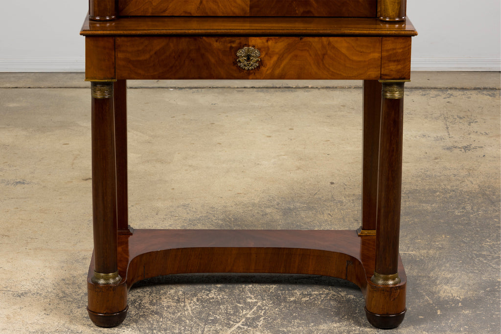 Early 19th Century French Empire Mahogany Secretary W/ Mirror
