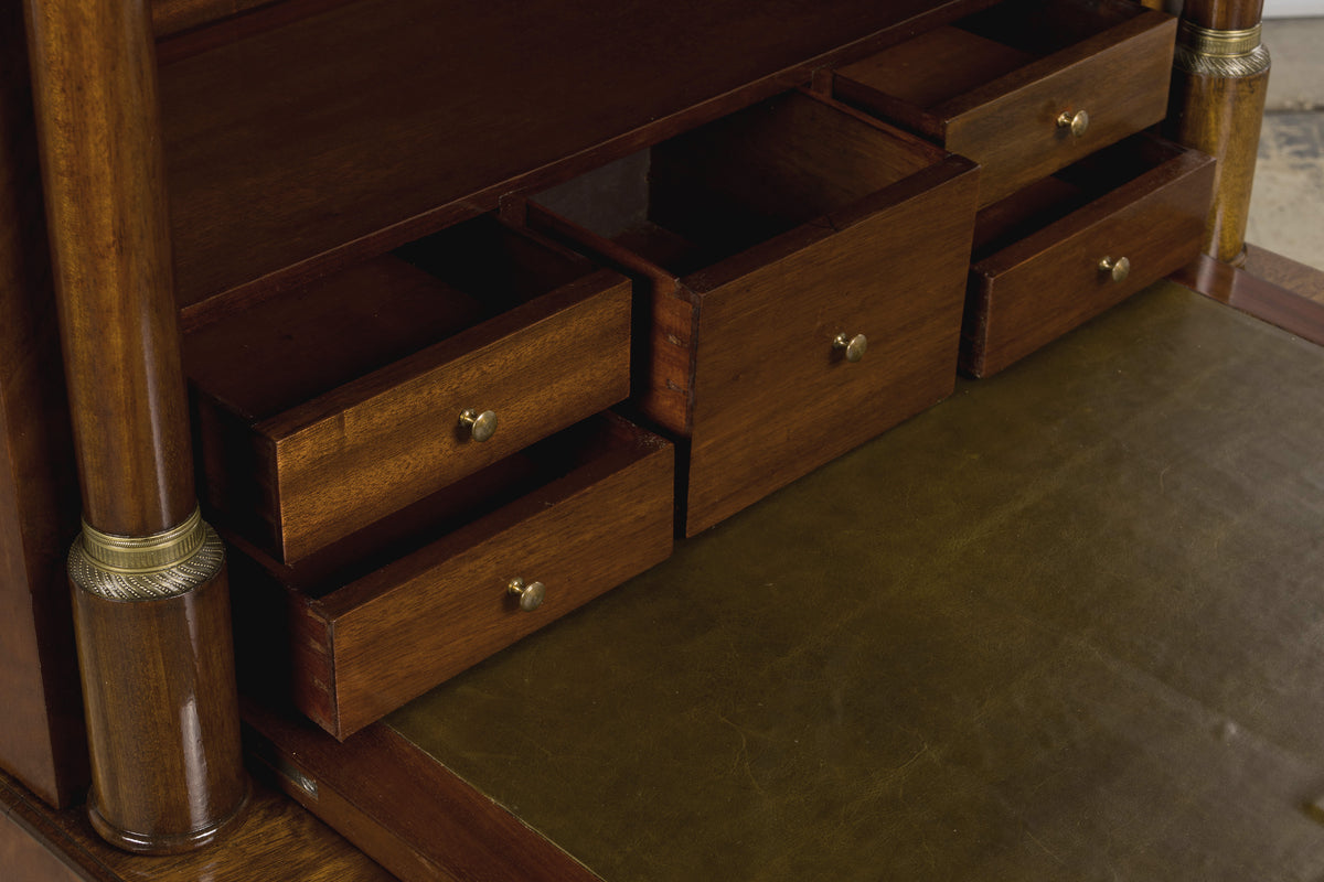 Early 19th Century French Empire Mahogany Secretary W/ Mirror