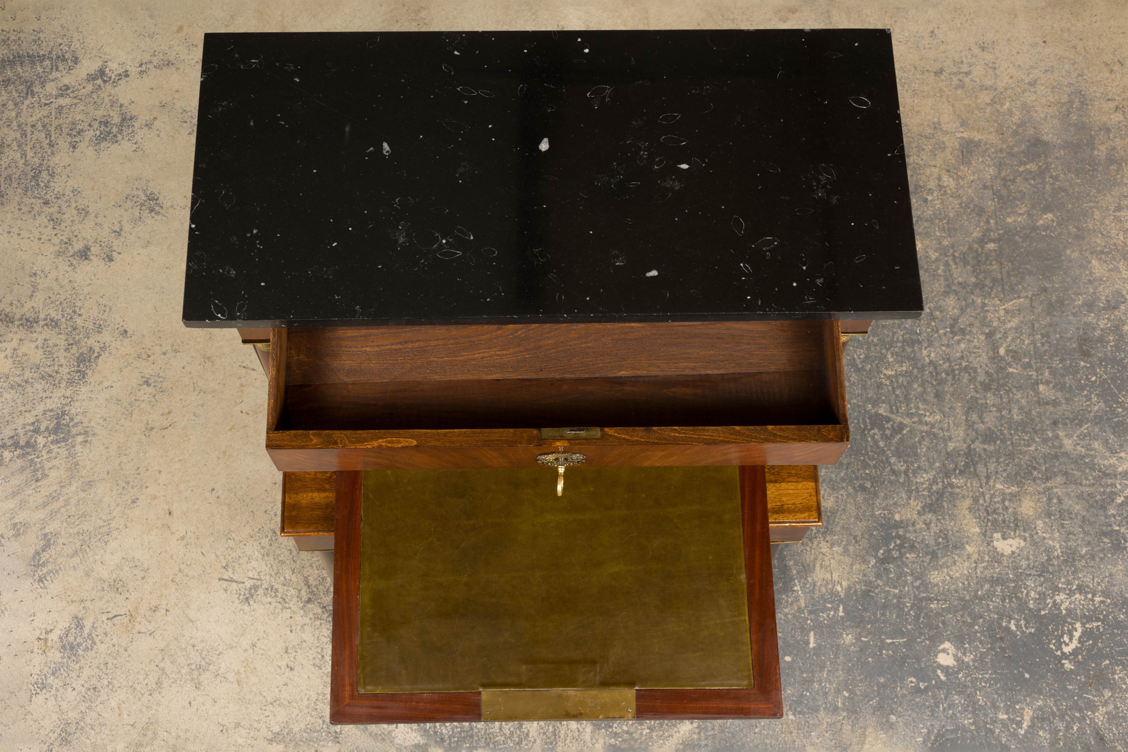 Early 19th Century French Empire Mahogany Secretary W/ Mirror