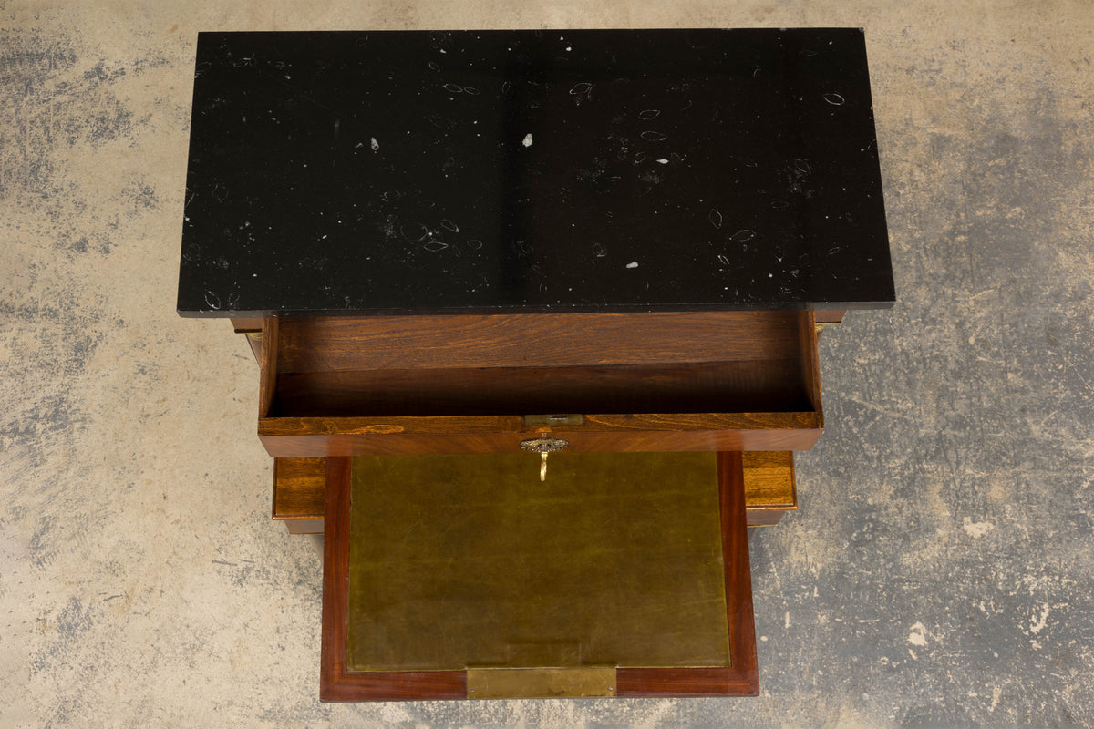 Early 19th Century French Empire Mahogany Secretary W/ Mirror