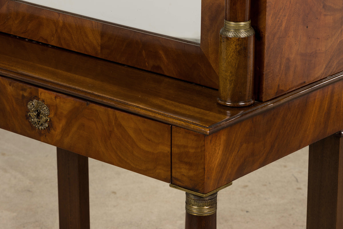 Early 19th Century French Empire Mahogany Secretary W/ Mirror
