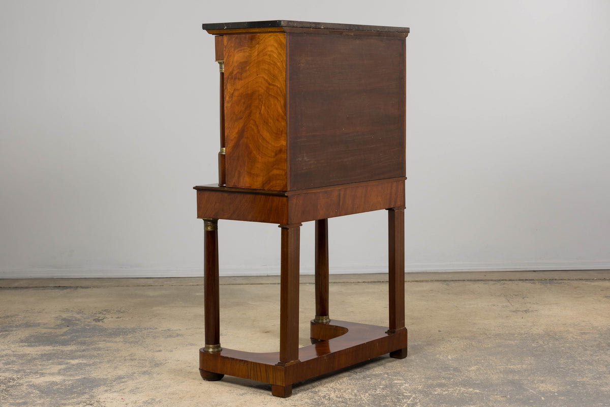 Early 19th Century French Empire Mahogany Secretary W/ Mirror