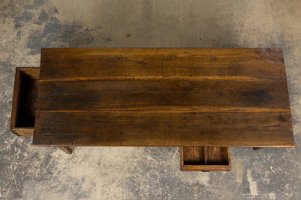 ON HOLD Early 19th Century Country French Farmhouse Oak Kitchen Table