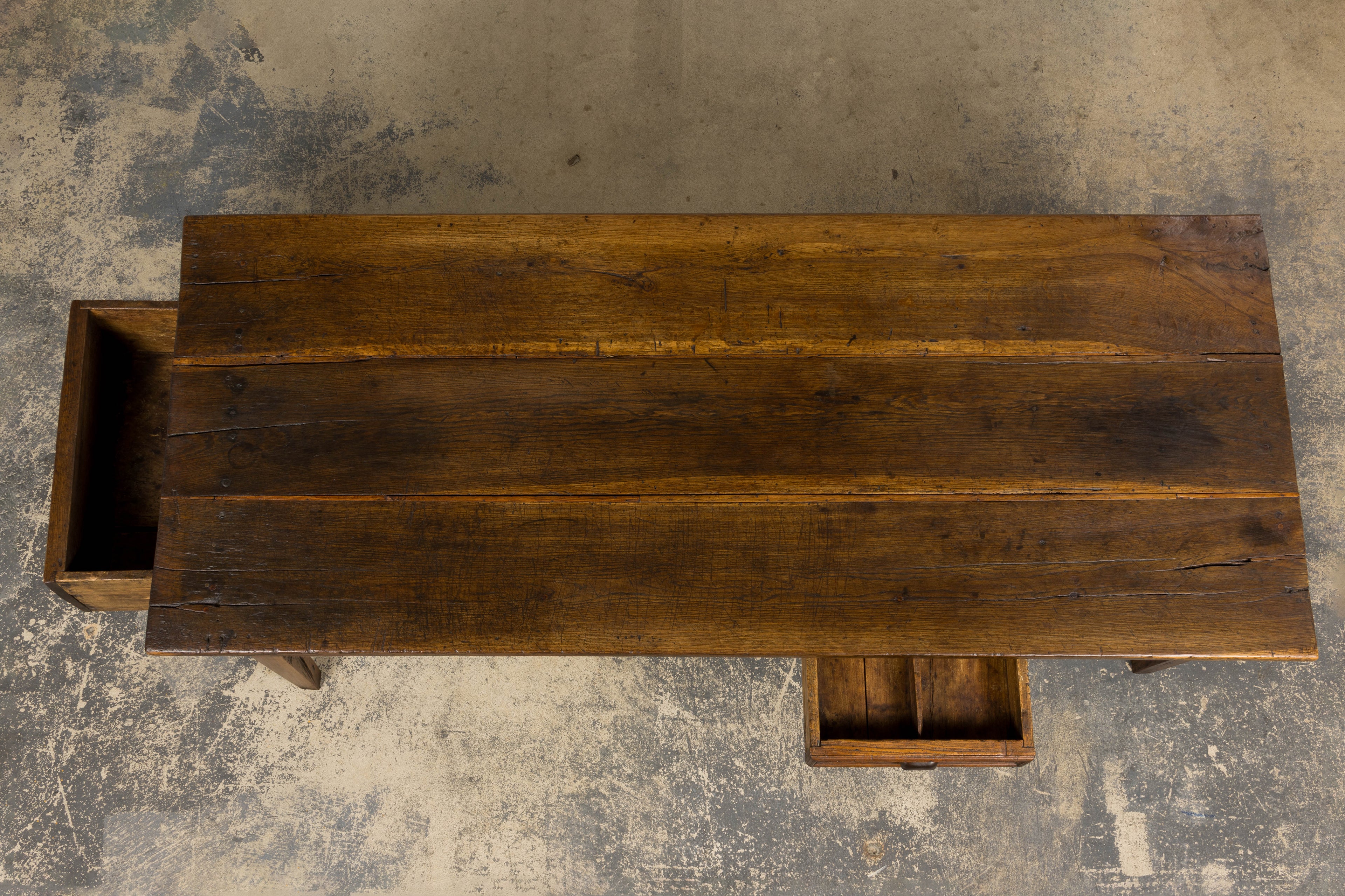 ON HOLD Early 19th Century Country French Farmhouse Oak Kitchen Table