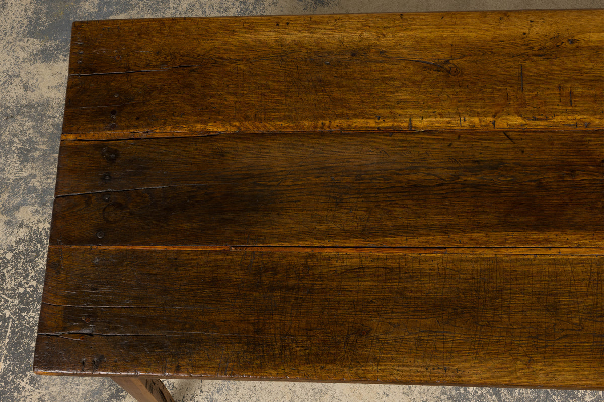 Early 19th Century Country French Farmhouse Oak Kitchen Table