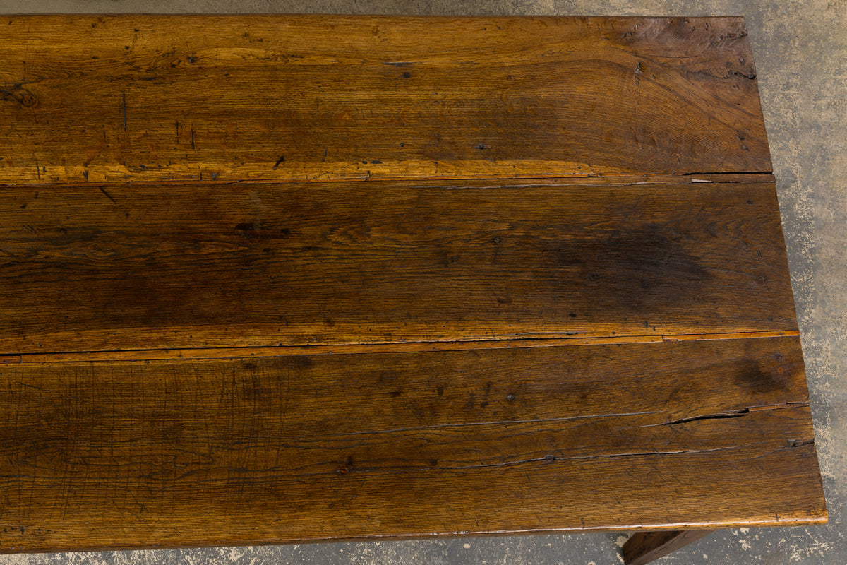 Early 19th Century Country French Farmhouse Oak Kitchen Table