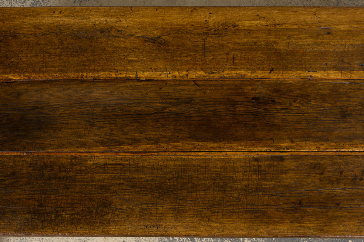 Early 19th Century Country French Farmhouse Oak Kitchen Table