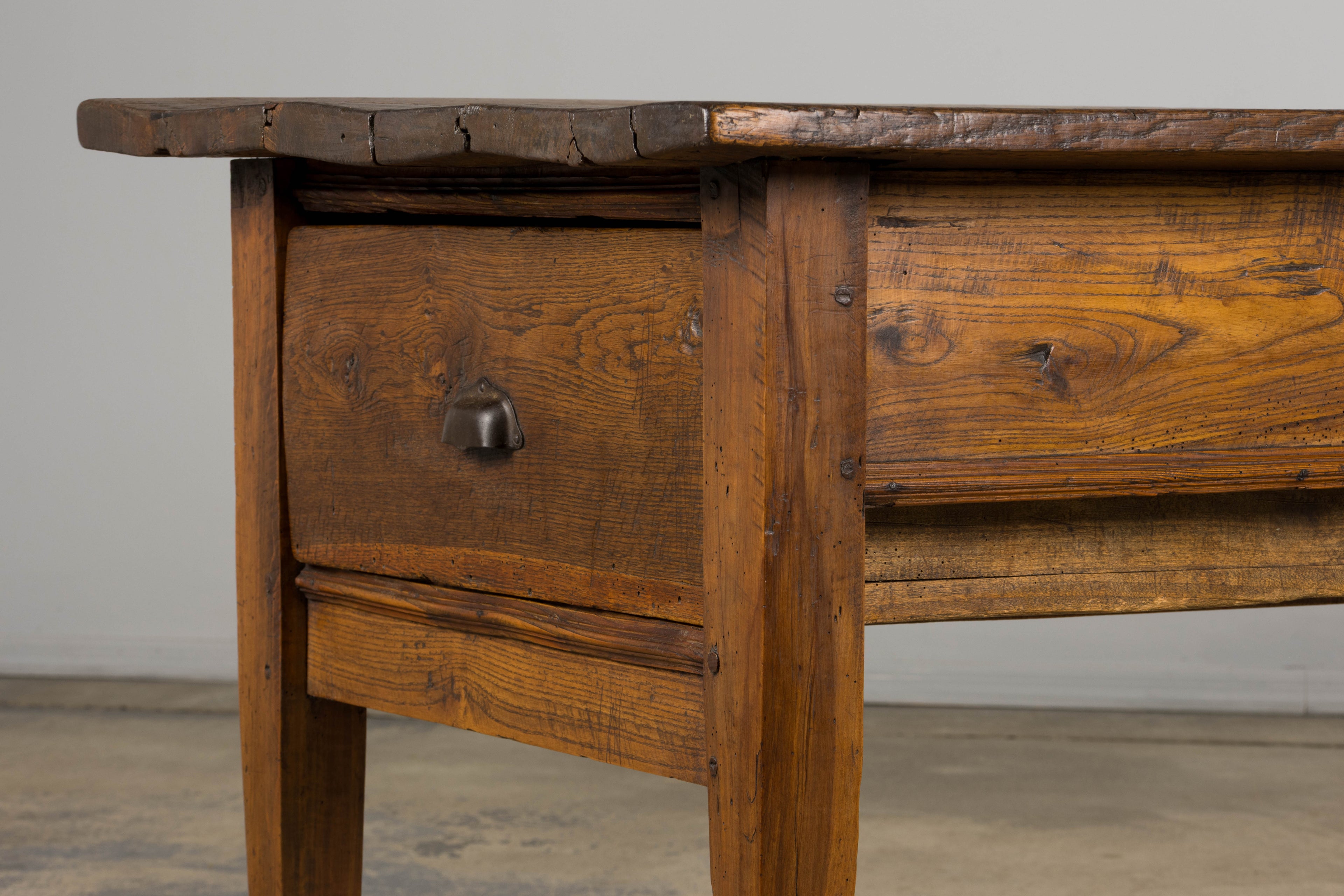 ON HOLD Early 19th Century Country French Farmhouse Oak Kitchen Table