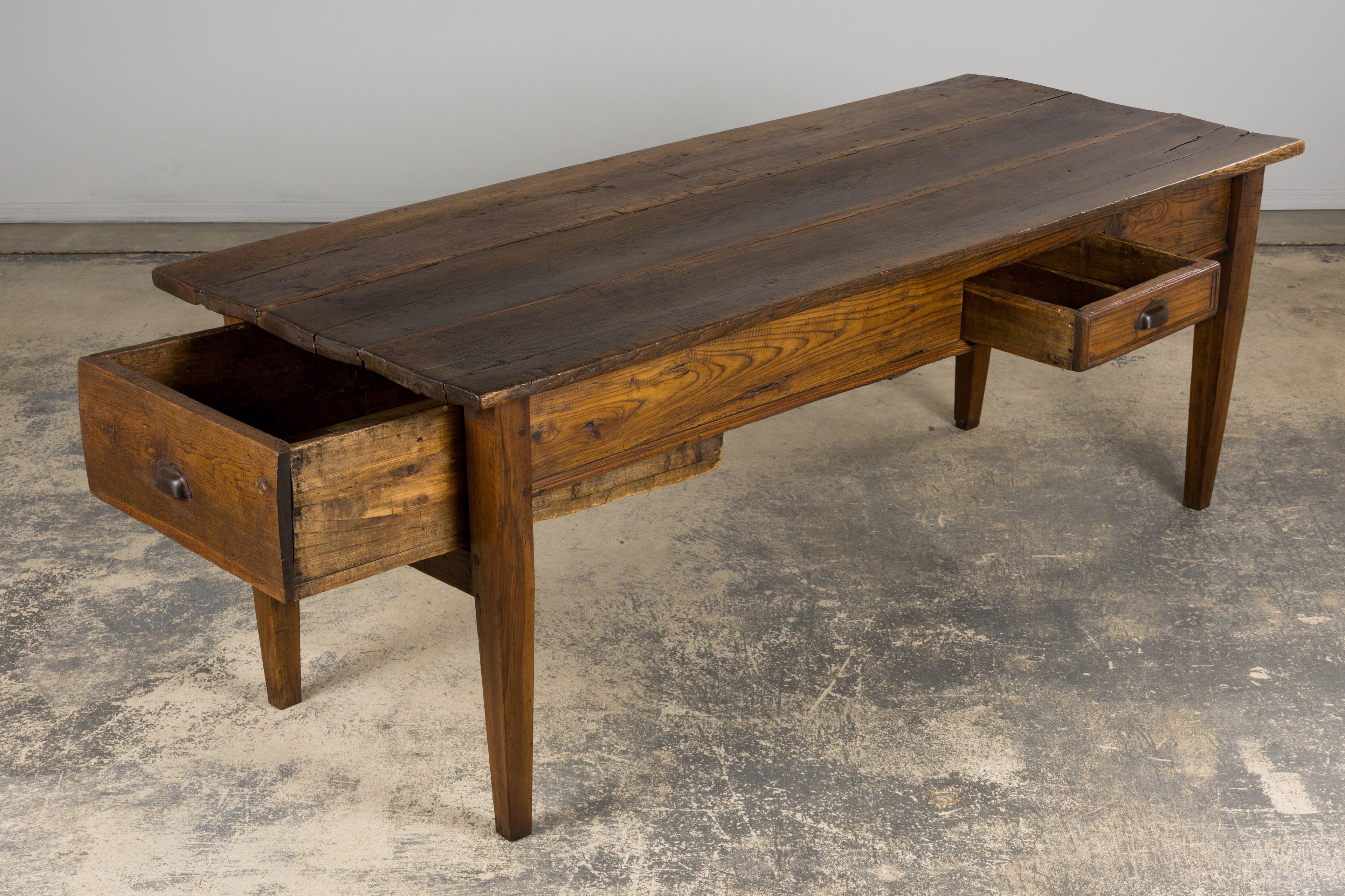 ON HOLD Early 19th Century Country French Farmhouse Oak Kitchen Table