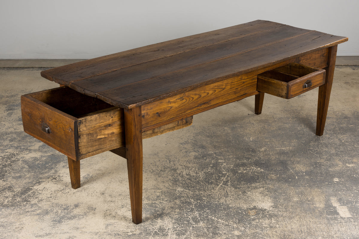 Early 19th Century Country French Farmhouse Oak Kitchen Table