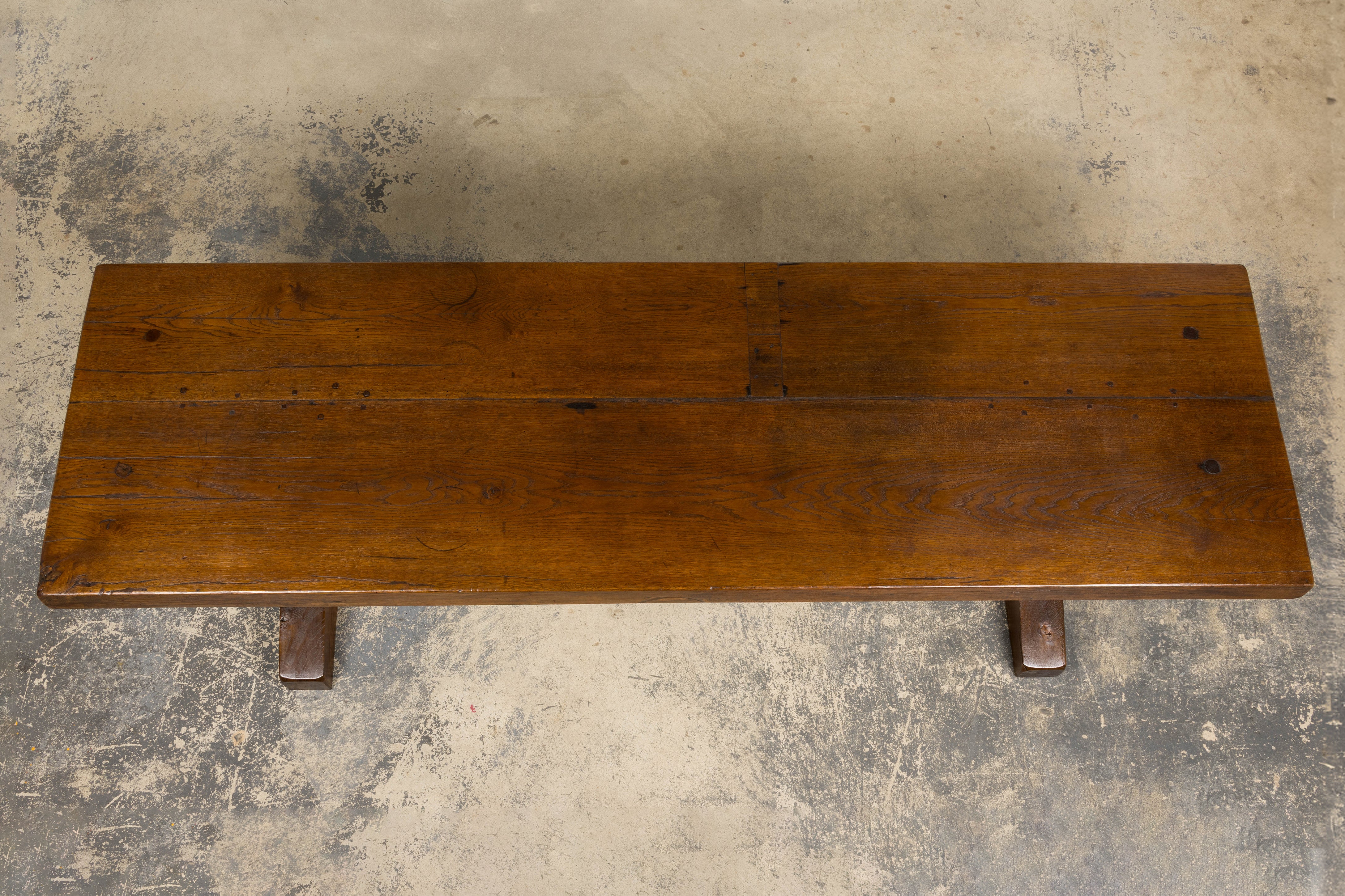18th Century French Monastery Oak Trestle Dining Table