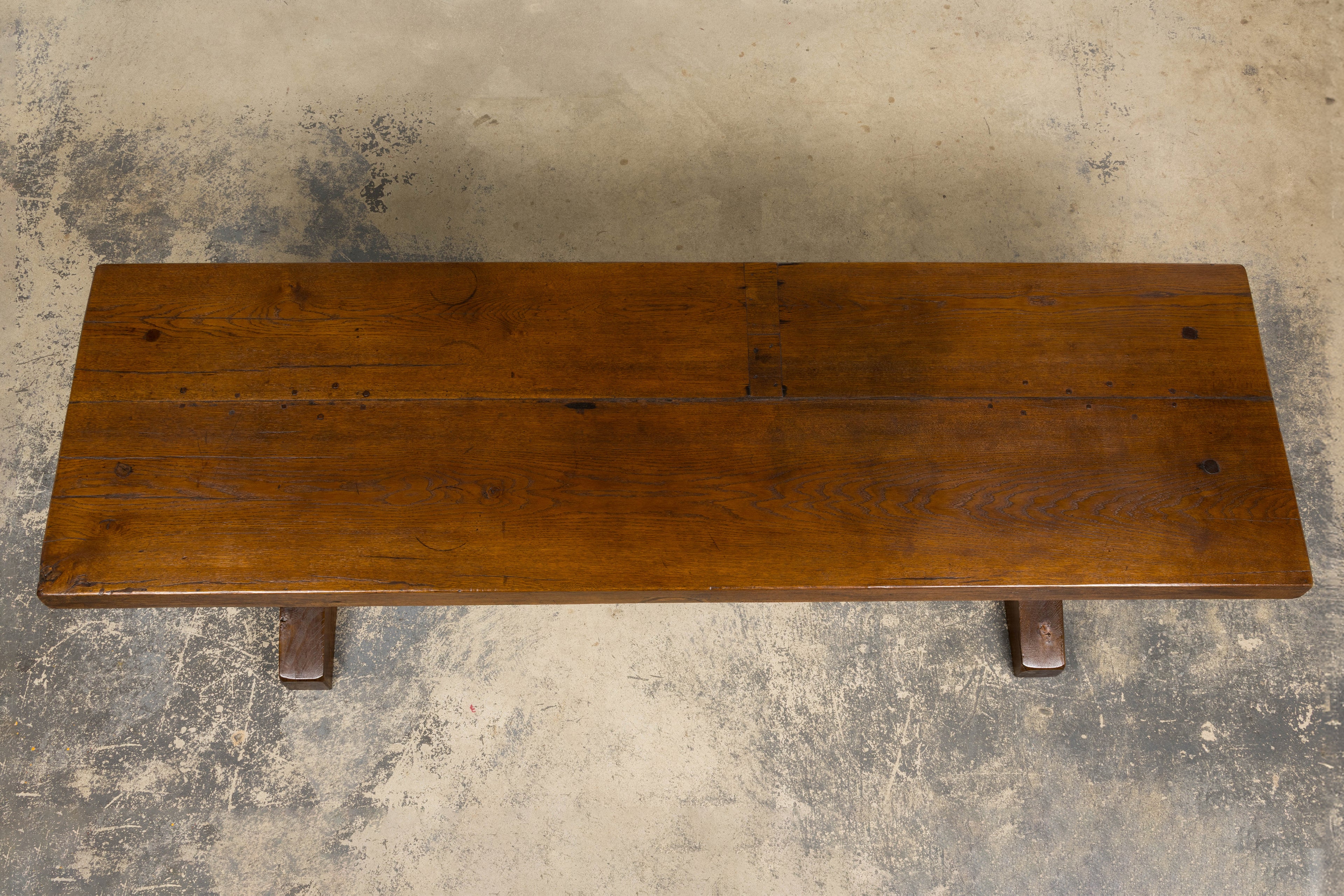 18th Century French Monastery Oak Trestle Dining Table