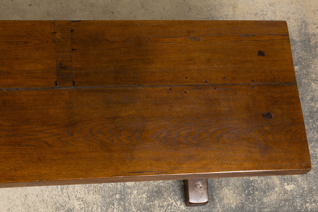 18th Century French Monastery Oak Trestle Dining Table