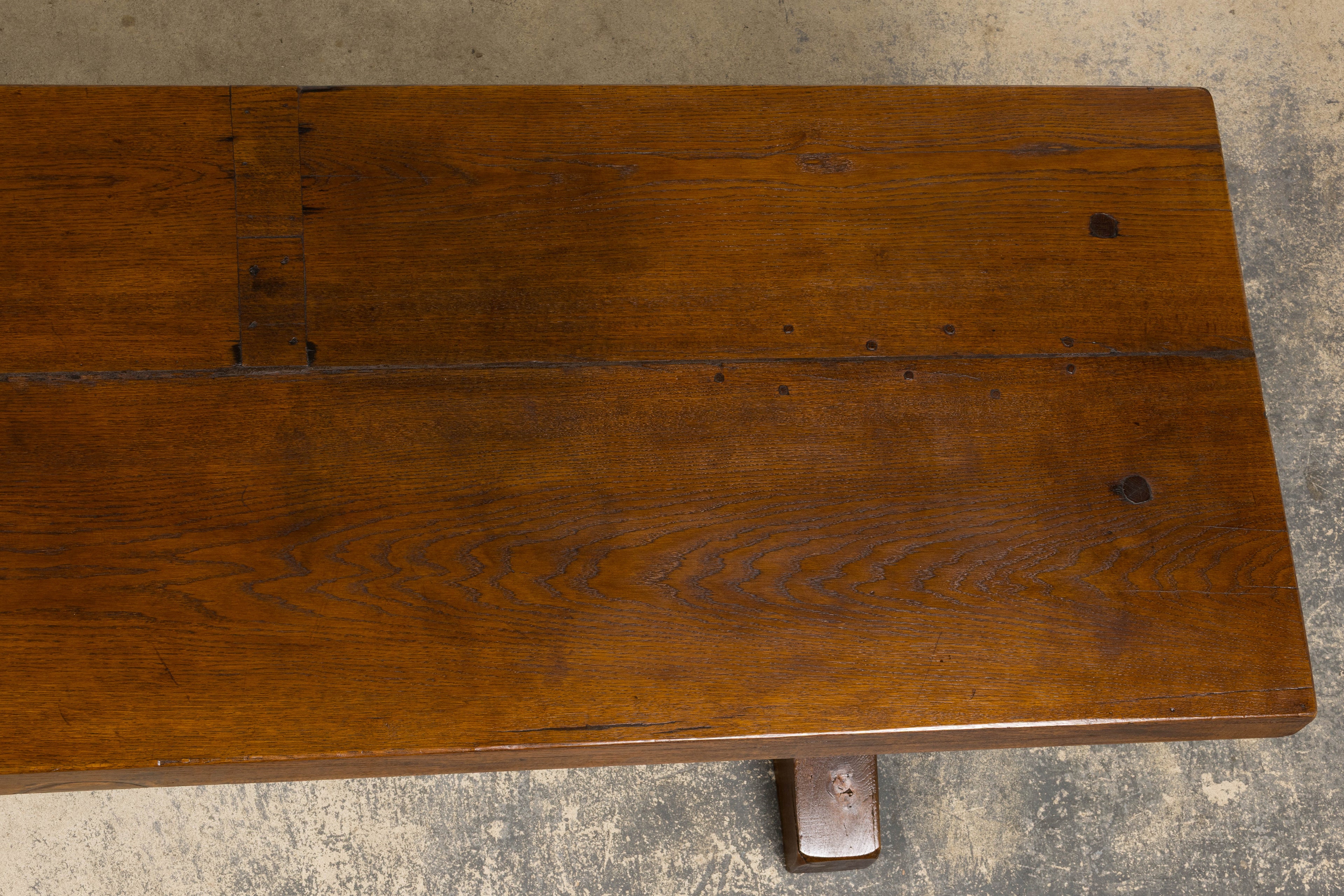 18th Century French Monastery Oak Trestle Dining Table