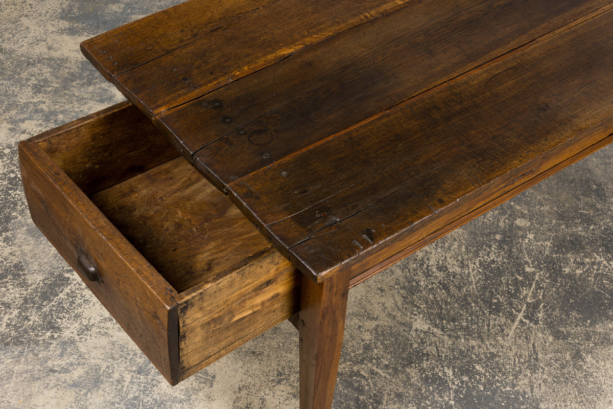Early 19th Century Country French Farmhouse Oak Kitchen Table