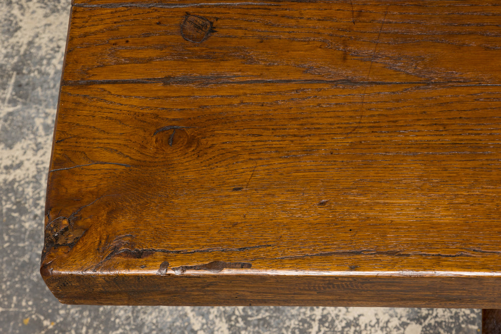 18th Century French Monastery Oak Trestle Dining Table