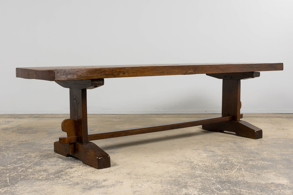 18th Century French Monastery Oak Trestle Dining Table