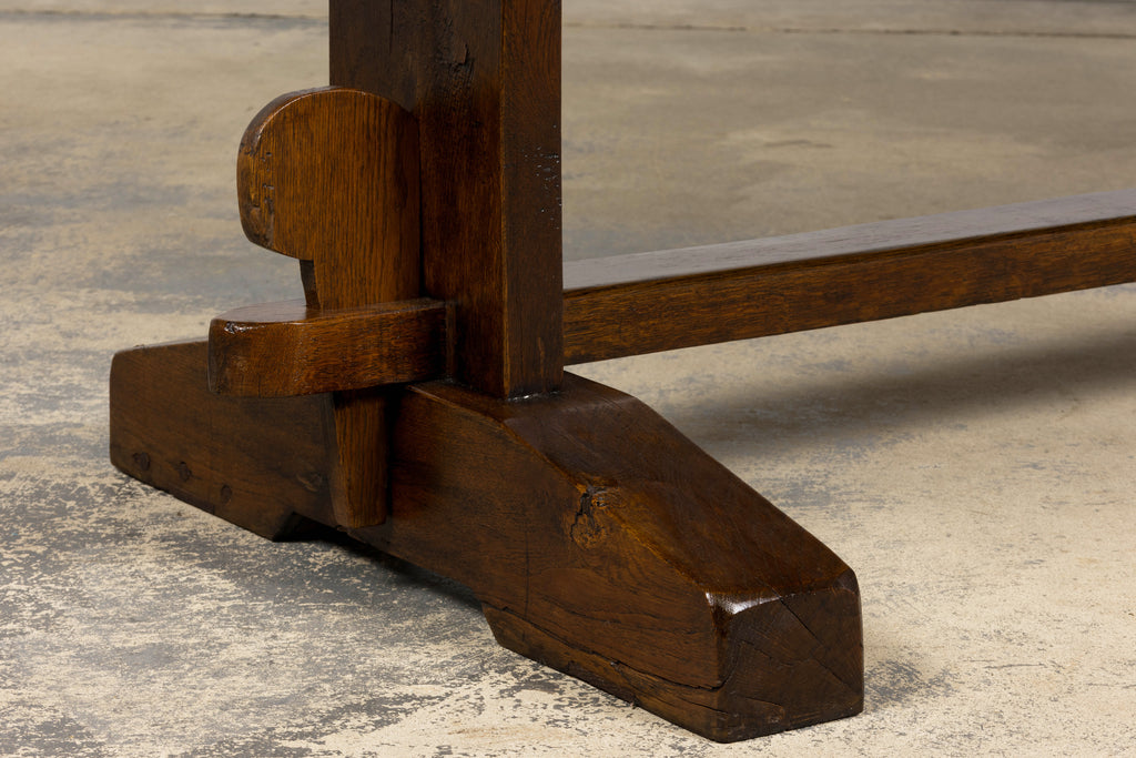 18th Century French Monastery Oak Trestle Dining Table