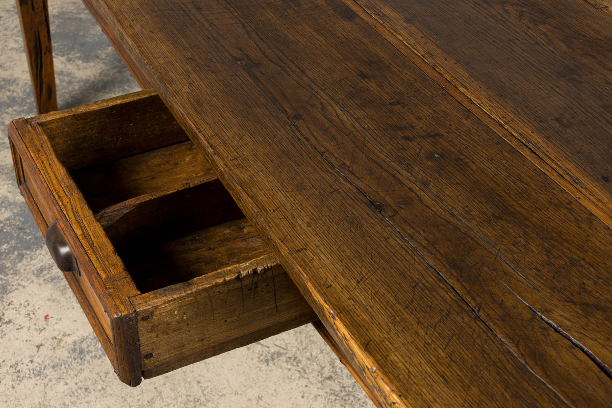 Early 19th Century Country French Farmhouse Oak Kitchen Table