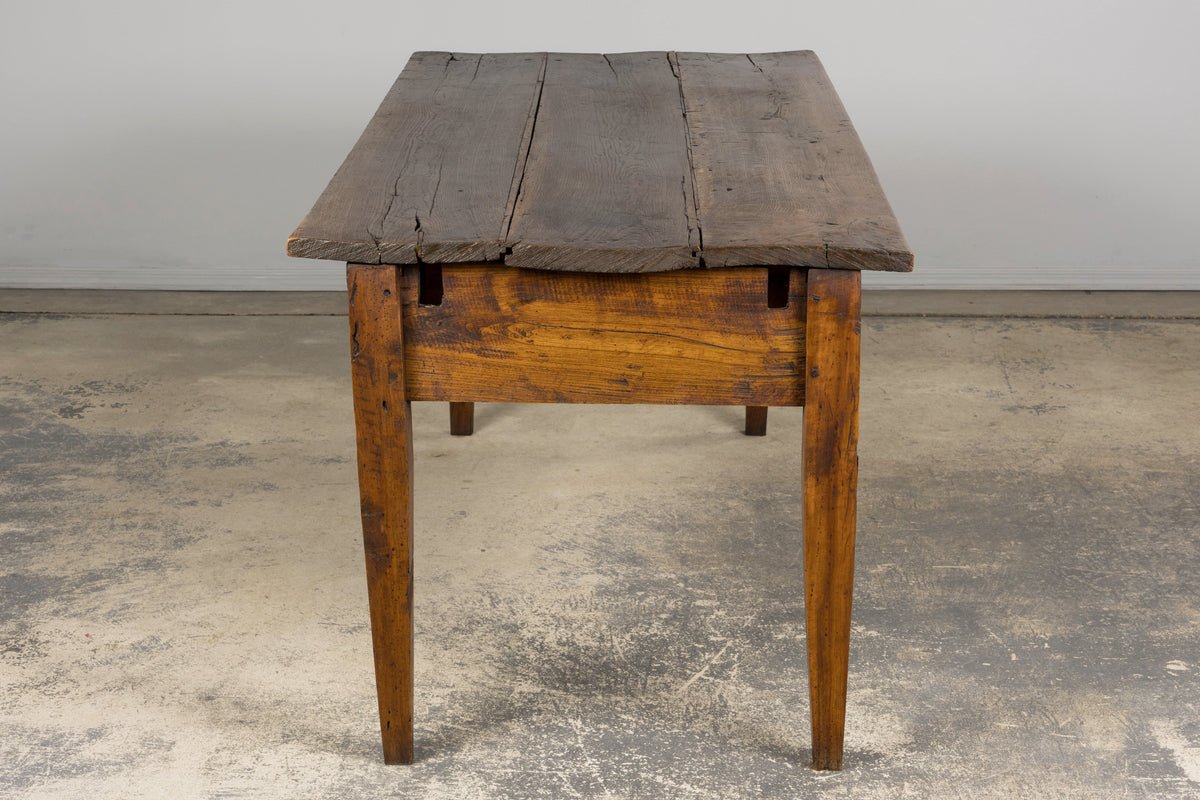 Early 19th Century Country French Farmhouse Oak Kitchen Table