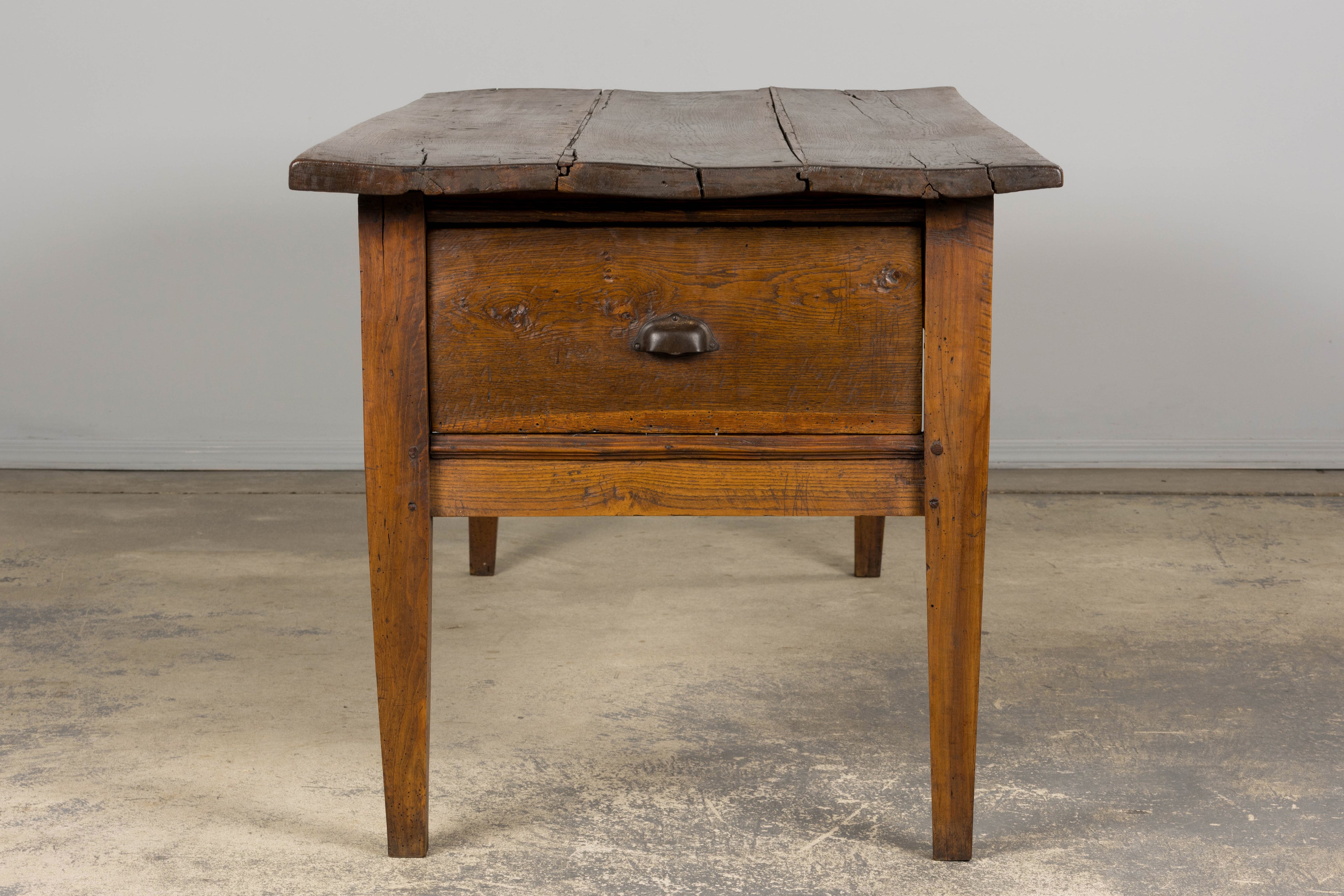 ON HOLD Early 19th Century Country French Farmhouse Oak Kitchen Table