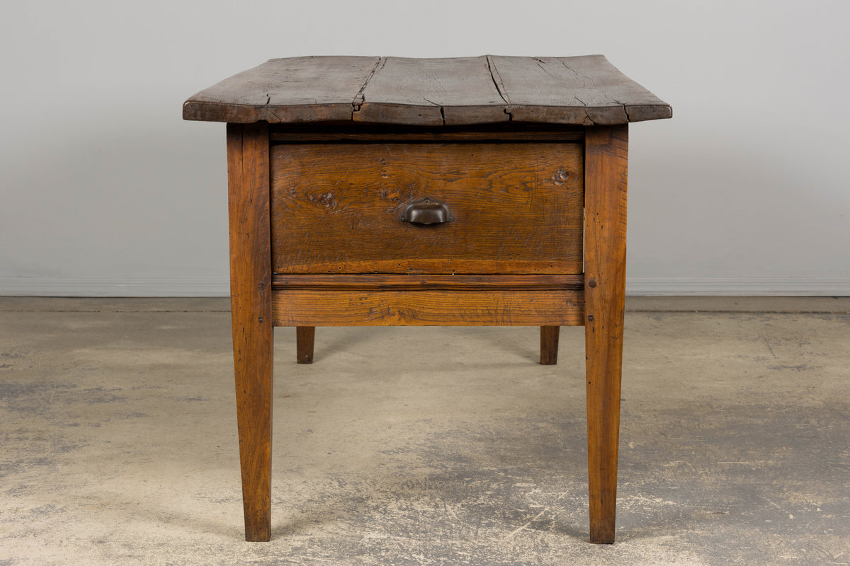 Early 19th Century Country French Farmhouse Oak Kitchen Table