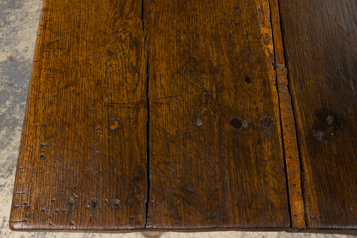 Early 19th Century Country French Farmhouse Oak Kitchen Table