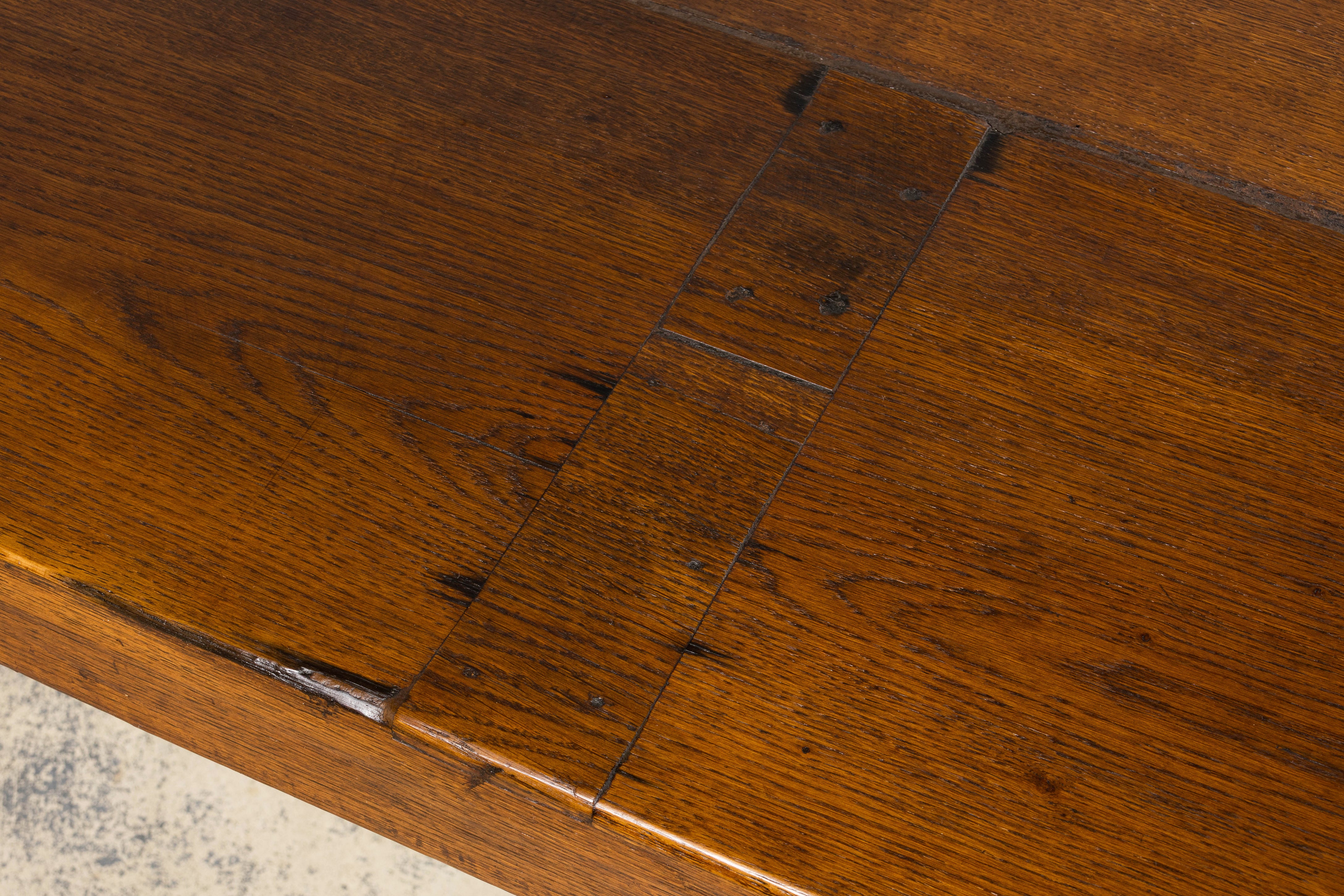 18th Century French Monastery Oak Trestle Dining Table