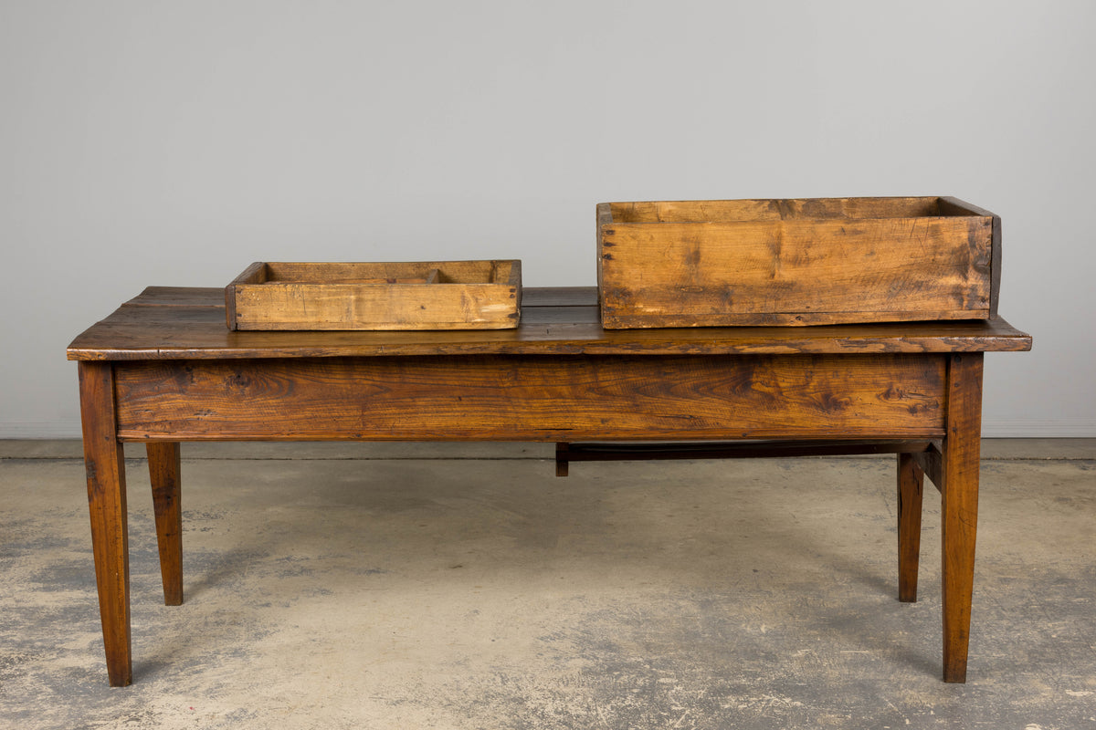 Early 19th Century Country French Farmhouse Oak Kitchen Table