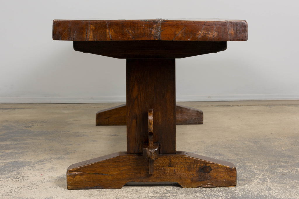 18th Century French Monastery Oak Trestle Dining Table