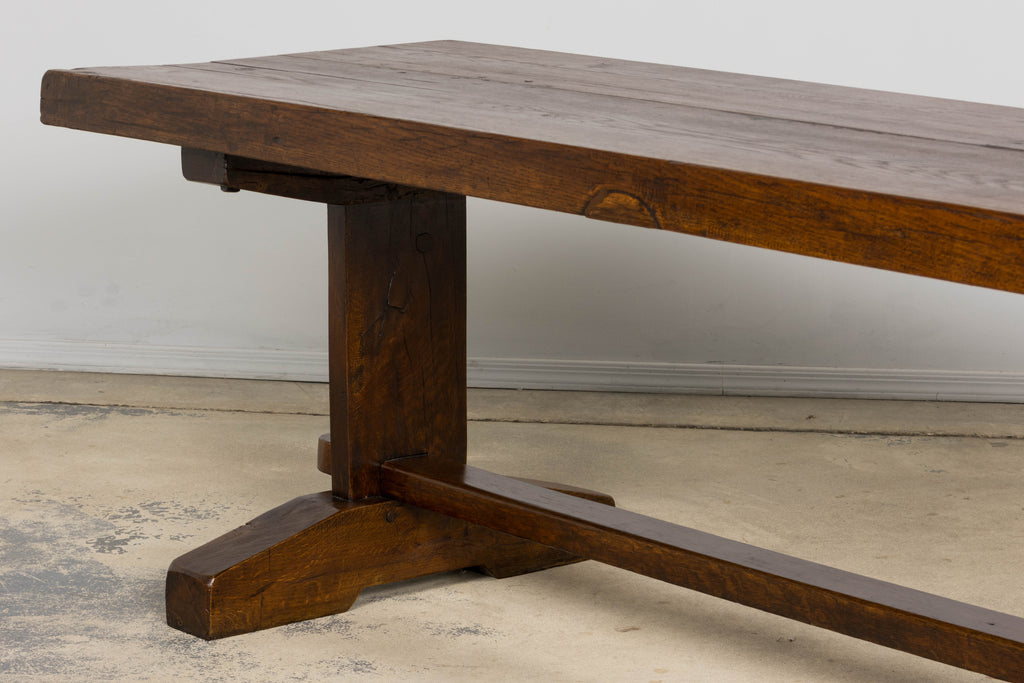 18th Century French Monastery Oak Trestle Dining Table