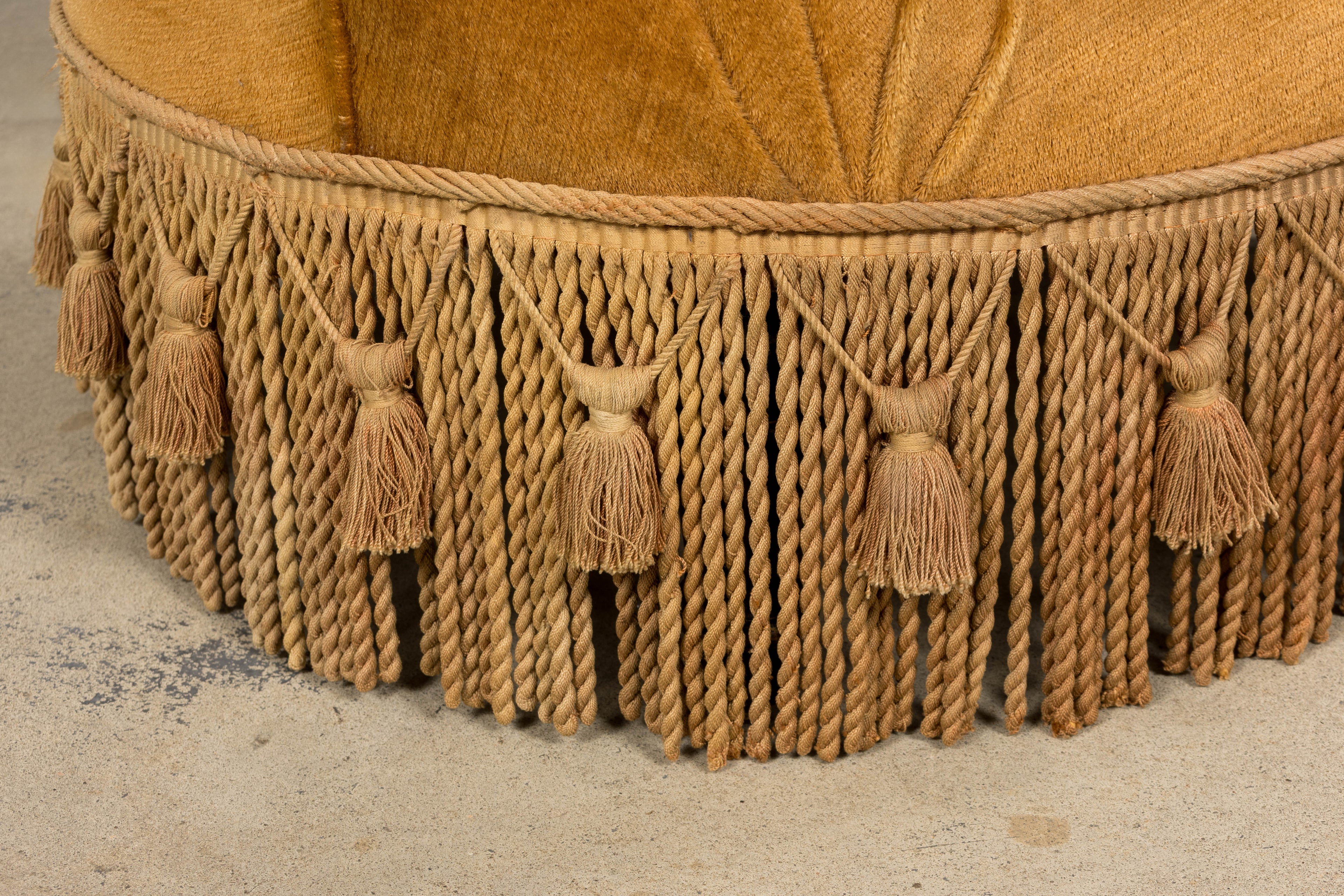 19th Century French Napoleon III Armchairs W/ Golden Ochre Mohair - A Pair