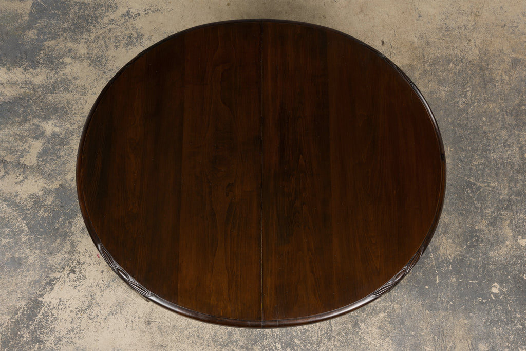 1940s French Art Deco Oval Maple Dining Table
