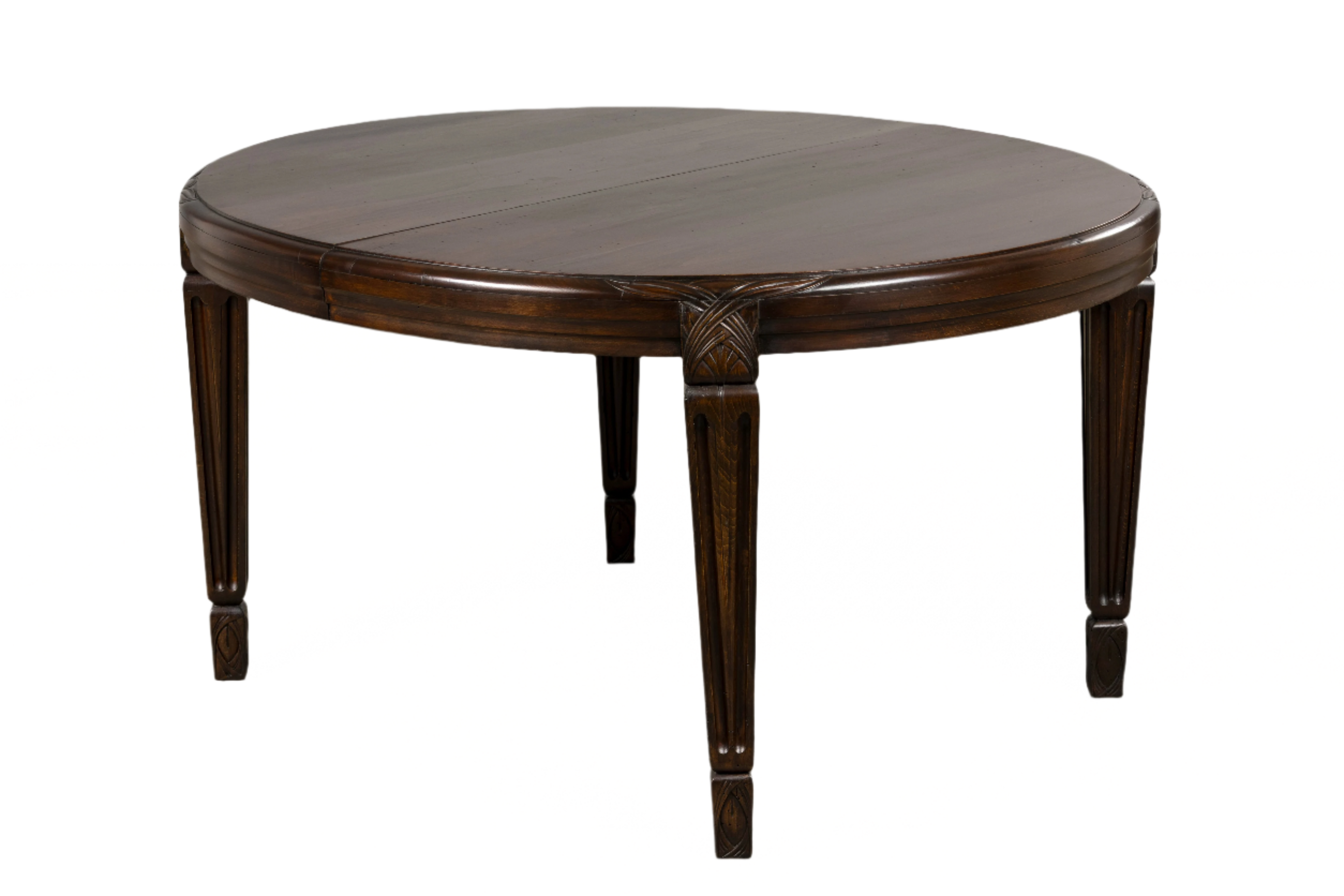 1940s French Art Deco Oval Maple Dining Table