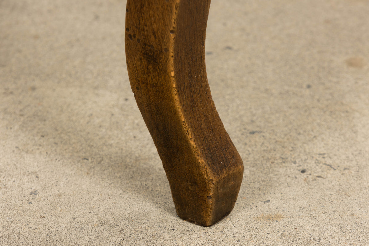 19th Century French Provincial Ladder Back Maple Dining Chairs W/ Rust Seats - Set of 8