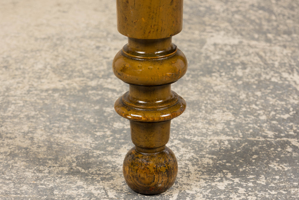 19th Century Country French Provincial Painted Pine Farmhouse Table
