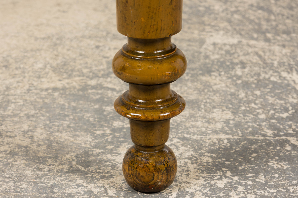 19th Century Country French Provincial Painted Pine Farmhouse Table