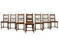 19th Century French Louis XIII Style Walnut and Cane Dining Chairs - Set of 8
