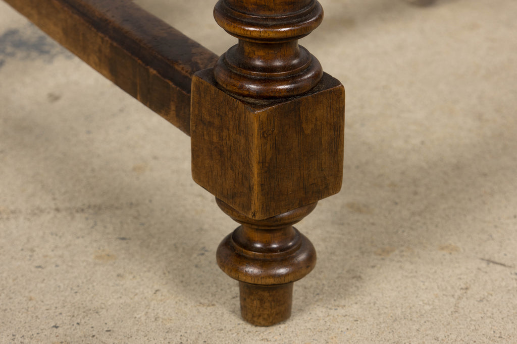 19th Century French Louis XIII Style Walnut and Cane Dining Chairs - Set of 8