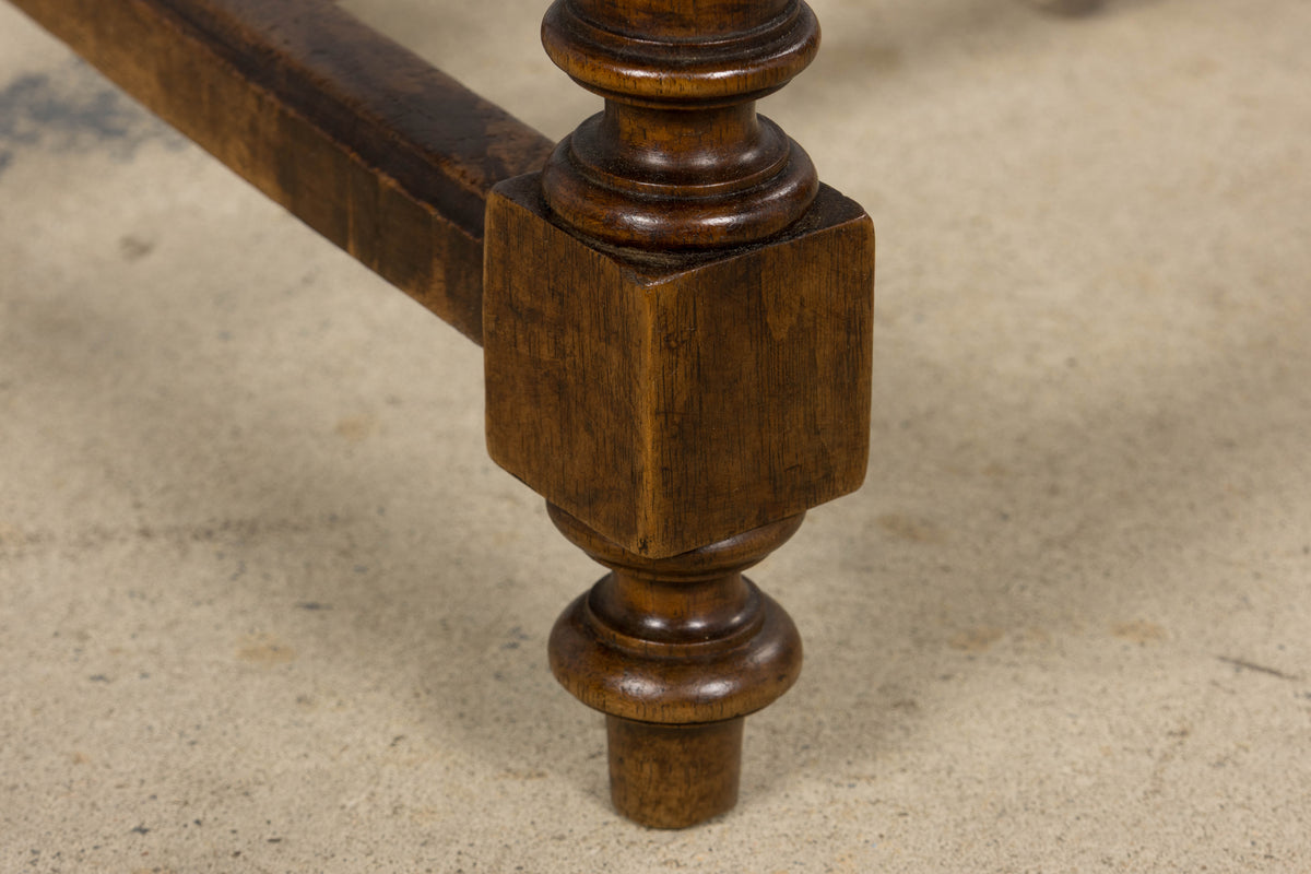 19th Century French Louis XIII Style Walnut and Cane Dining Chairs - Set of 8