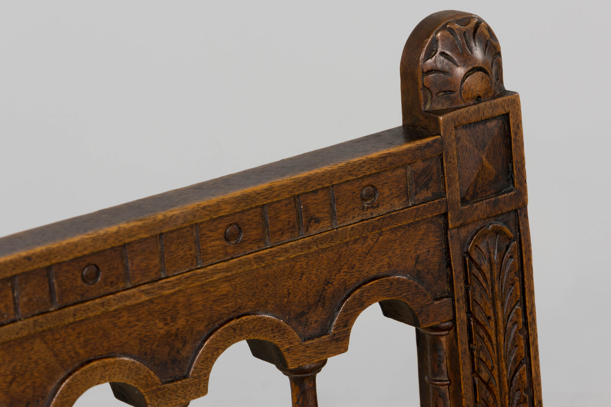 19th Century French Louis XIII Style Walnut and Cane Dining Chairs - Set of 8