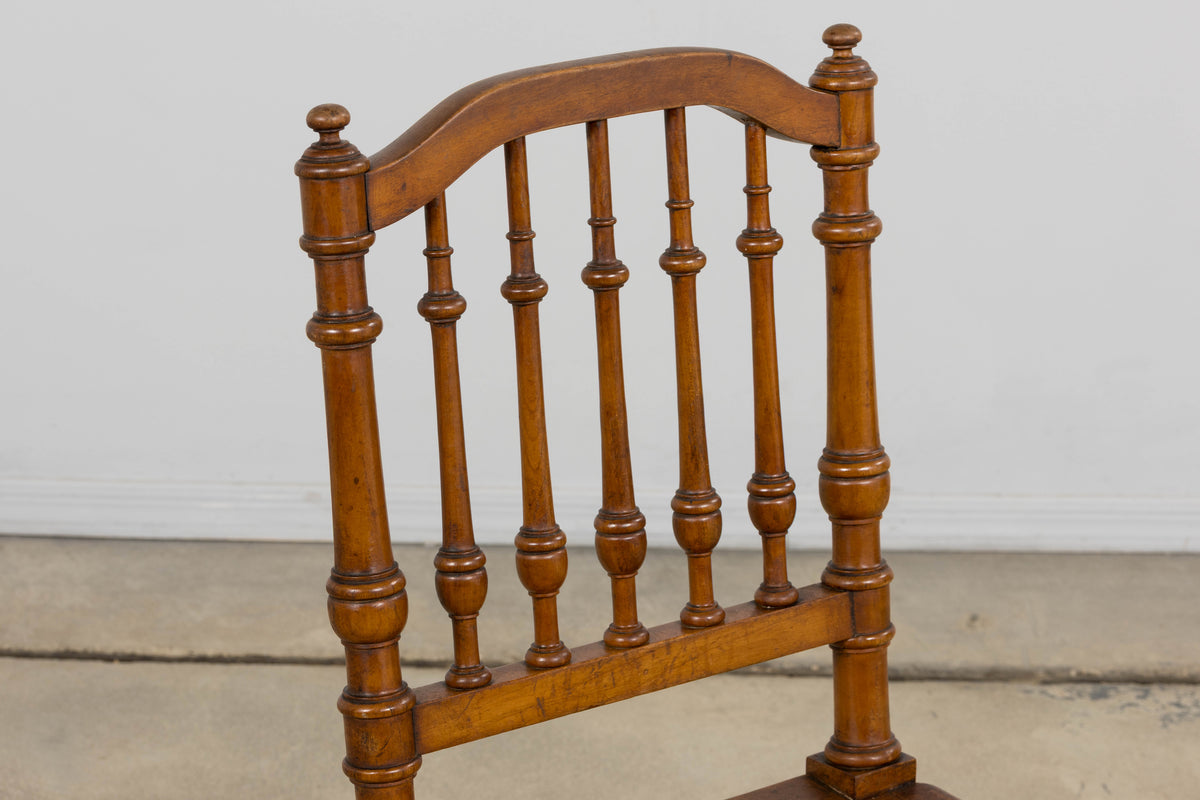 Late 19th Century French Louis XIII Style Dining Chairs W/ Cane Seats - Set of 6